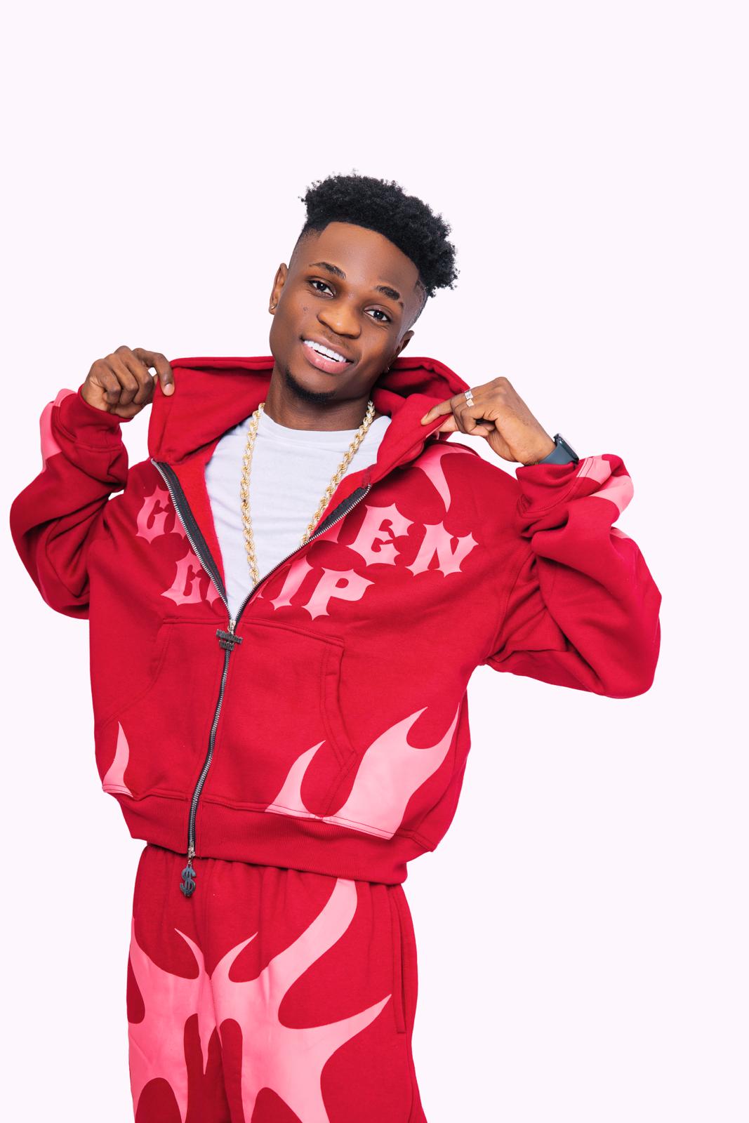 Golden grip red zip up