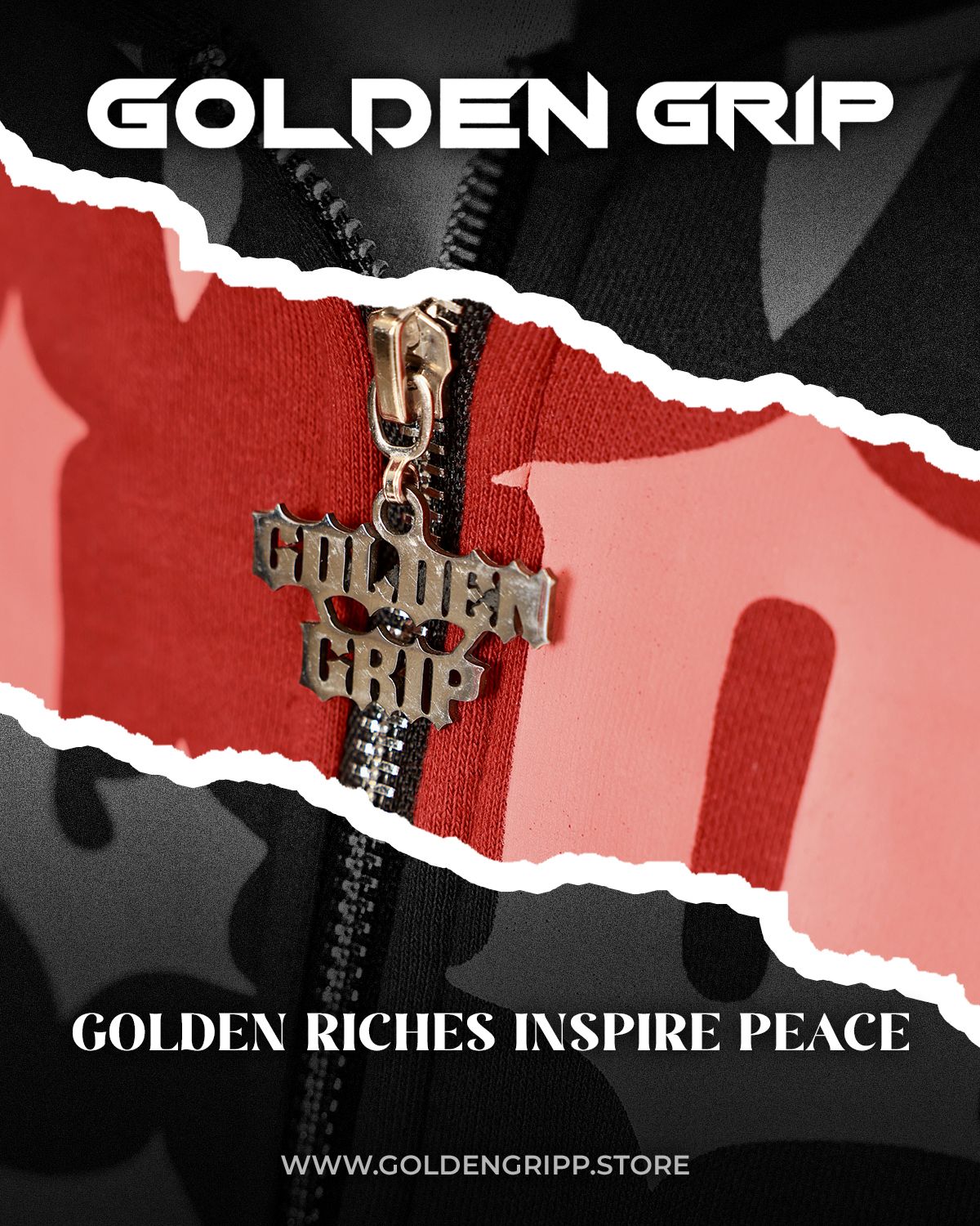 Golden Grip black zip up