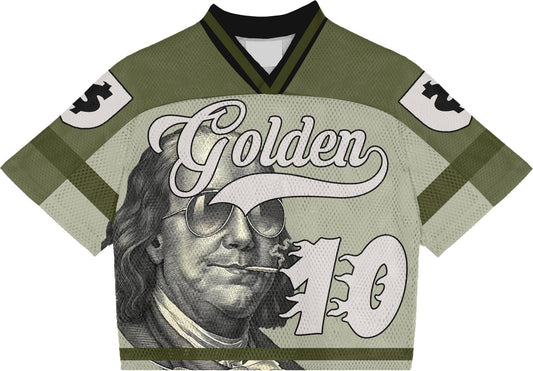 Golden Grip  Benjamin Francklin green football jersey