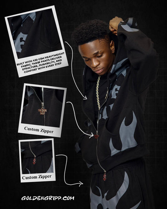 Golden Grip black zip up